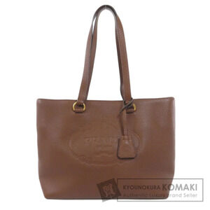 Prada Logo Embossed Tote Bag Calfskin